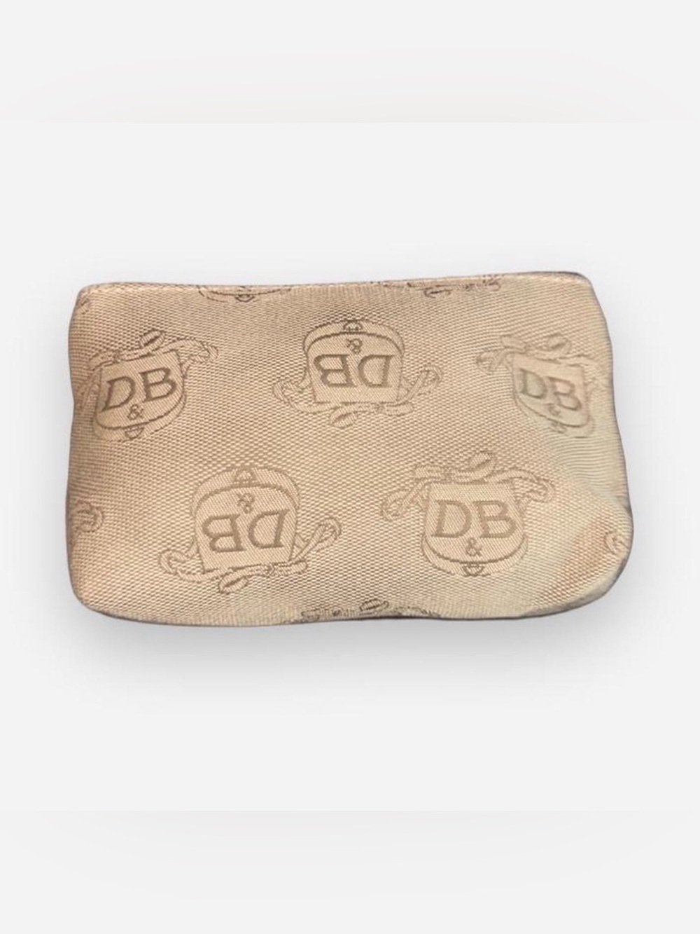 Dooney & Bourke Beige Logo Canvas Pouch